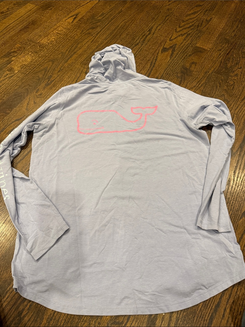Vineyard Vines ladies Lavender Hoodie with Pink Whale Graphic
